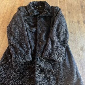 White House Black Market Black Textured Coat